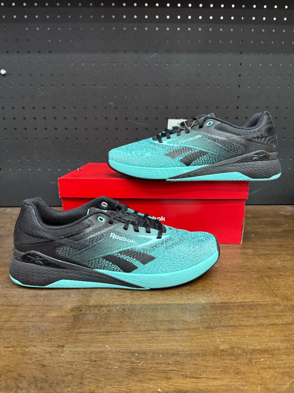 New W/ Box! Women's Reebok Nano X5 Aqua Blue Black Training Sneakers Size 12